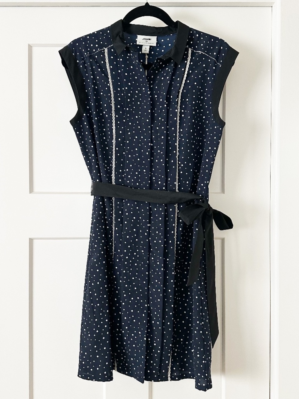 Jason Wu for Target - Polka Dot Sleeveless Collared Pleated Shift Mini Dress
